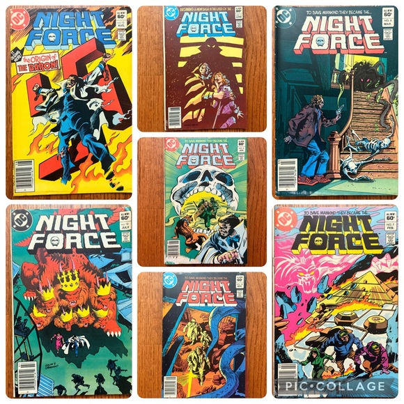 DC Other - Lot of 7 DC Night Force Comic Books 1983 Numbers 6 7 8 10 11 12 13